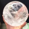 Natural Rock Polished Clear Quartz Balls White Crystal Sphere Healing