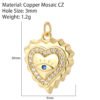 Heart Greek Eye Gold Color Pendant Charms for Diy Earrings  Evil Blue Eye Charms