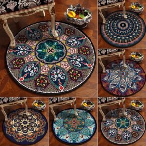 Bedroom Children's Room Home Decor Floor Mats Round Rugs Living Room Mandala Non-Slip Rugs