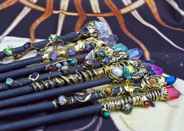 Crystal Scepter Amethyst element fairy moon sun wand