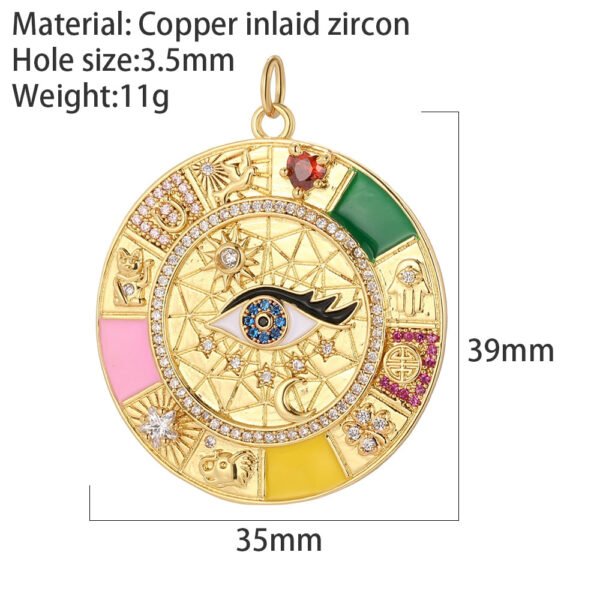 Heart Blue Eye Charms Love Colorful Charm Bracelet Necklace