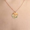 Round Forest Mountain Pendant Necklace Pine Tree Charm Chain Women Girl Necklaces Fashion Jewelry Accessories Statement Necklace