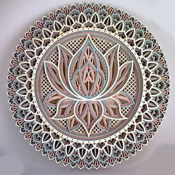 Iron Lotus Flower Mandala Wall Mount Decoration