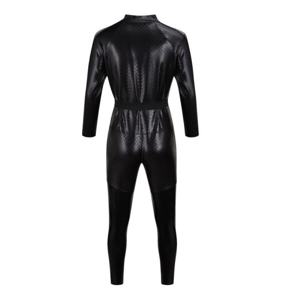 Halloween Costume For Women Cat Suits Sexy Jumpsuit with Whip And Cat Mask Leather Cosplay Uniform Nightclub Party Bodysuit