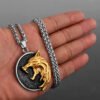 Viking Style Various Wolf Head Runes Unisex Necklace Pendant