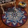 Bedroom Children's Room Home Decor Floor Mats Round Rugs Living Room Mandala Non-Slip Rugs