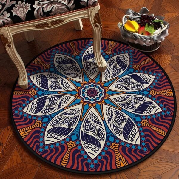 Bedroom Children's Room Home Decor Floor Mats Round Rugs Living Room Mandala Non-Slip Rugs