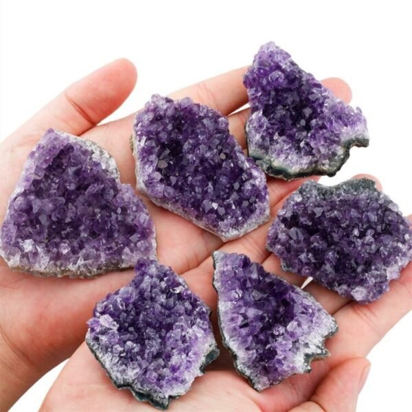 Amethyst Geode Natural Stone Crystal Cluster Quartz Energy Healing Mineral Rough Rock Home Decor Crafts