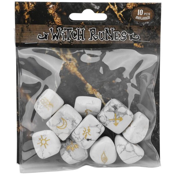 10pcs Natural Stones Crystal Quartz Rune Stones Witch Runes Divination