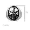Mens Gold/Silver Color Stainless Steel Punisher Skull Rings