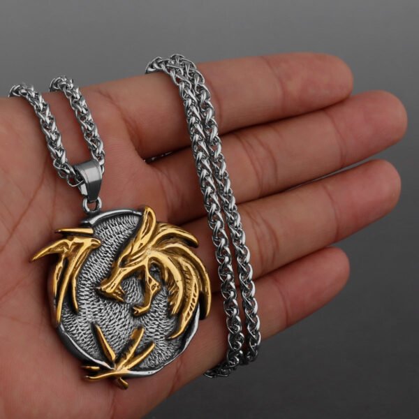 Viking Style Various Wolf Head Runes Unisex Necklace Pendant