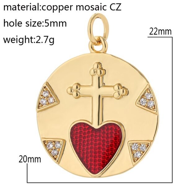 Heart Greek Eye Gold Color Pendant Charms for Diy Earrings  Evil Blue Eye Charms