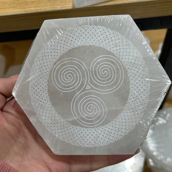 Natural White Selenite Crystal Gypsum Quartz Seven Star Array