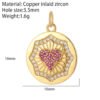 Heart Greek Eye Gold Color Pendant Charms for Diy Earrings  Evil Blue Eye Charms