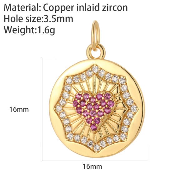 Heart Greek Eye Gold Color Pendant Charms for Diy Earrings  Evil Blue Eye Charms