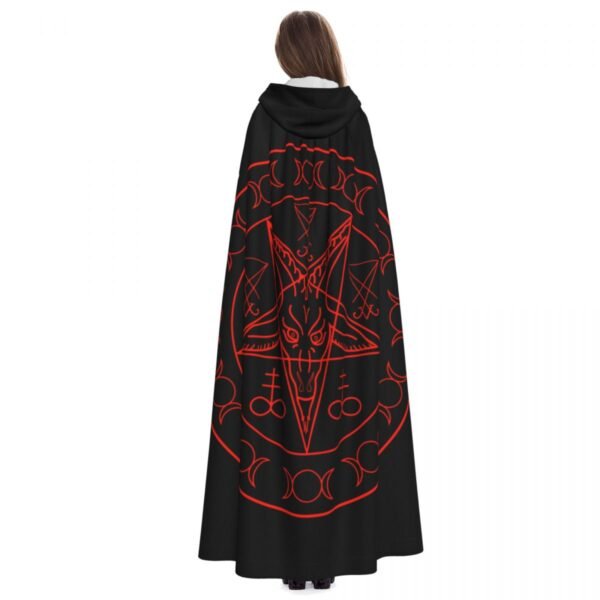Adult Cloak Cape Hooded Baphomet And Lucifer Medieval Costume Witch Wicca Vampire Elf Purim Carnival Party