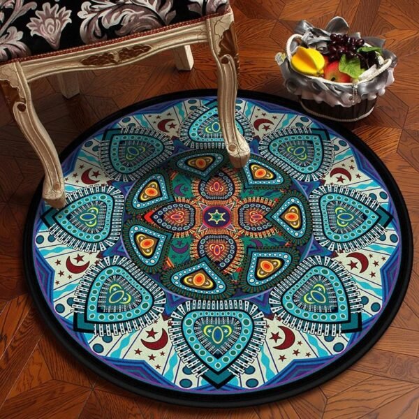 Bedroom Children's Room Home Decor Floor Mats Round Rugs Living Room Mandala Non-Slip Rugs