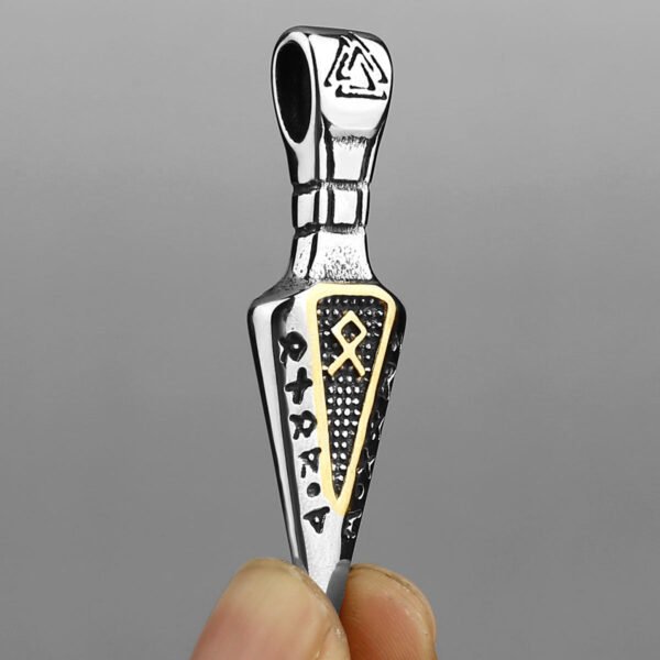 Vintage Viking Valknut Pendant  Norse Mythology  Viking Compass Necklace