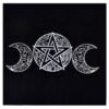 Triple Moon Pentagrams Pagan Altar Cloth Flannel Tarots Cloth
