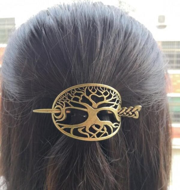 Norse Viking hair clip barrette celtic viking knot wicca vintage Hairpin Wedding Accessories
