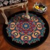 Bedroom Children's Room Home Decor Floor Mats Round Rugs Living Room Mandala Non-Slip Rugs
