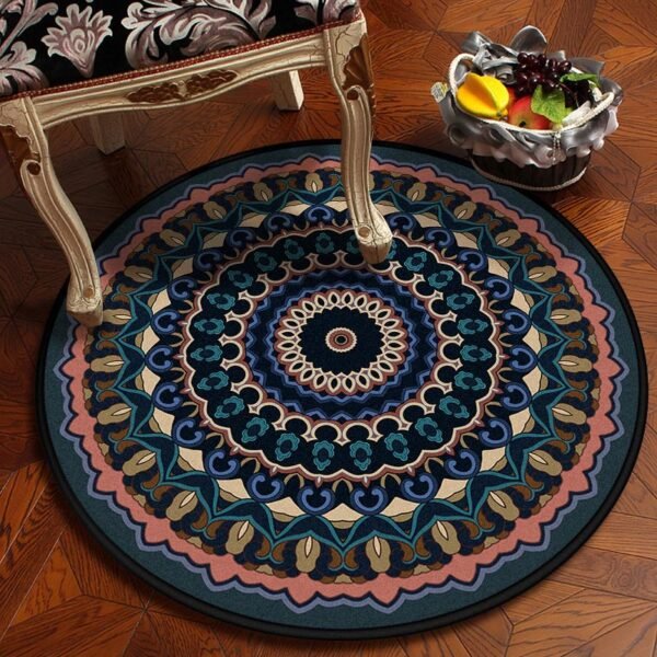 Bedroom Children's Room Home Decor Floor Mats Round Rugs Living Room Mandala Non-Slip Rugs