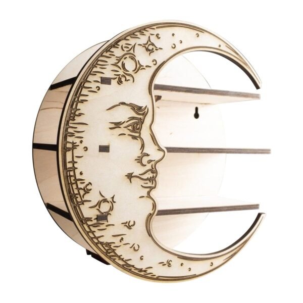 Wall Mounted Crystal Display Moon Shelf Wall Decor Shelves Glass Shelf Crystals Holder