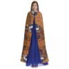 Long Cape Cloak Egyptian Papyrus Horus Eye Hooded Cloak Coat Autumn Hoodies