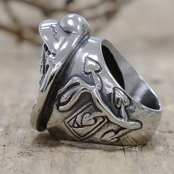 Vintage Cowboy Double Gun Skull Ring