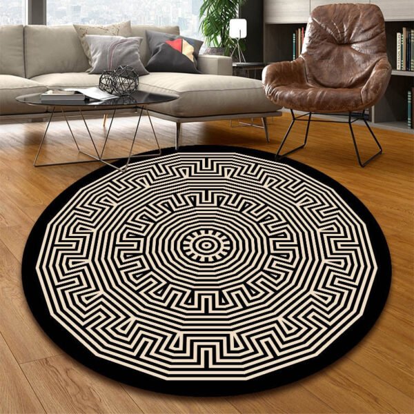 Mandala Bedroom Carpet Children's Room Floor Mat Non-slip Computer Chair Study Mat Ethnic Style Living Room Round Carpet