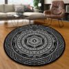 Mandala Bedroom Carpet Children's Room Floor Mat Non-slip Computer Chair Study Mat Ethnic Style Living Room Round Carpet