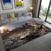 3D Mats Dinosaur Fossil Art Premium Rug Square Flannel Anti-slip Large Carpet Living Room Home Decor Kids Bedroom Furry Carpet