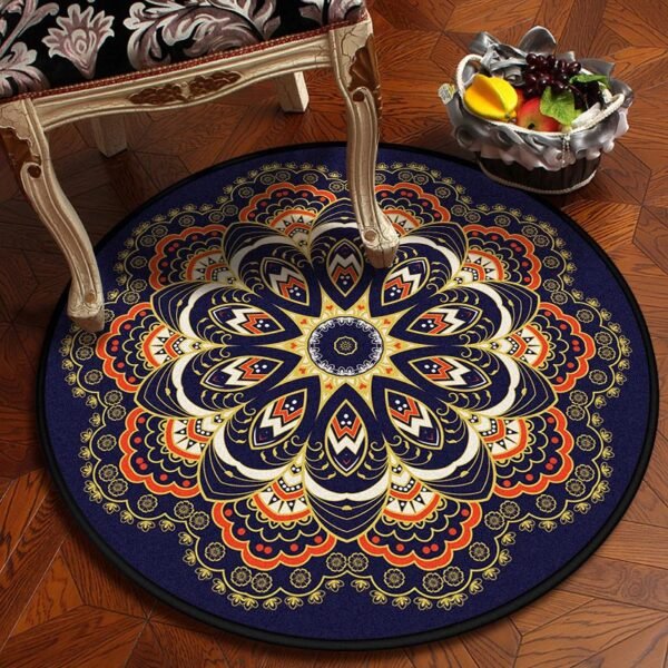 Bedroom Children's Room Home Decor Floor Mats Round Rugs Living Room Mandala Non-Slip Rugs