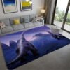 3D Mats Dinosaur Fossil Art Premium Rug Square Flannel Anti-slip Large Carpet Living Room Home Decor Kids Bedroom Furry Carpet
