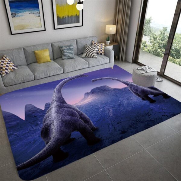 3D Mats Dinosaur Fossil Art Premium Rug Square Flannel Anti-slip Large Carpet Living Room Home Decor Kids Bedroom Furry Carpet