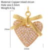 Heart Greek Eye Gold Color Pendant Charms for Diy Earrings  Evil Blue Eye Charms