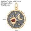 Heart Greek Eye Gold Color Pendant Charms for Diy Earrings  Evil Blue Eye Charms