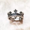 Royal Ring Crown Europe Style Victorian Fine Jewelry  Pure 925 Sterling Silver Gift