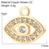 Heart Greek Eye Gold Color Pendant Charms for Diy Earrings  Evil Blue Eye Charms