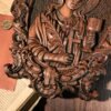 Saint Barbara Artillery Wood Carving Patron Saint Religious Mural Home Interior Wall Decor Relief Wooden Gift