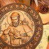 Saint Francis - religious figure icon decorative ornaments, wooden crafts, natural solid wood, home wood carving gifts