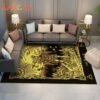 Satan Demon Skull Goat Carpet Anti-Slip Area Rug Large for Home Living Room Gothic Halloween Ouija Floor Mat Rugs Bedroom Decor