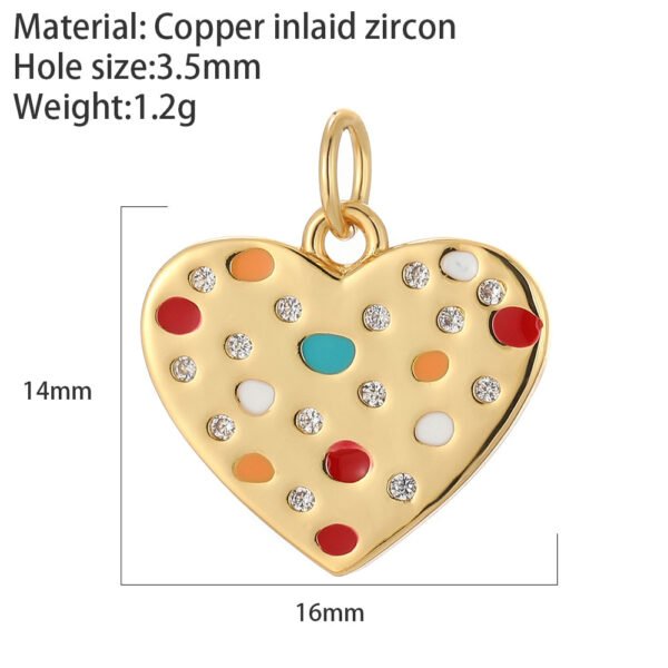 Heart Greek Eye Gold Color Pendant Charms for Diy Earrings  Evil Blue Eye Charms