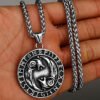 Viking Style Various Wolf Head Runes Unisex Necklace Pendant
