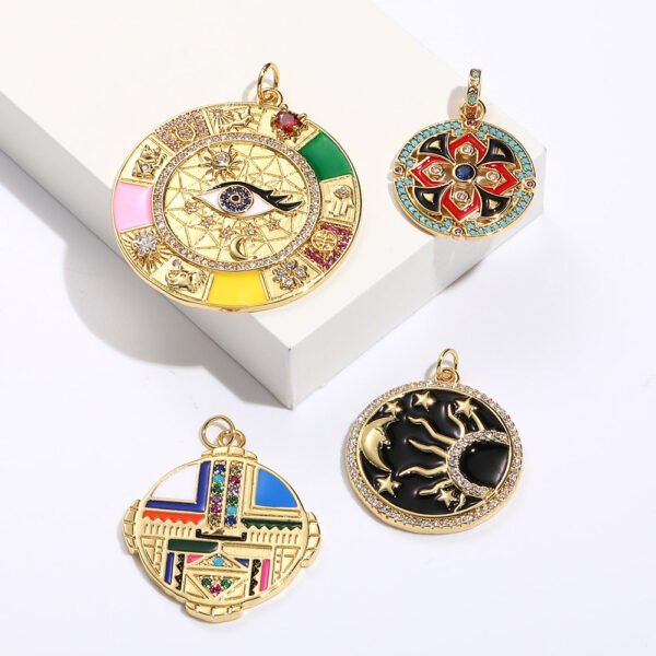 Heart Blue Eye Charms Love Colorful Charm Bracelet Necklace