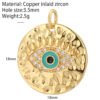 Heart Greek Eye Gold Color Pendant Charms for Diy Earrings  Evil Blue Eye Charms