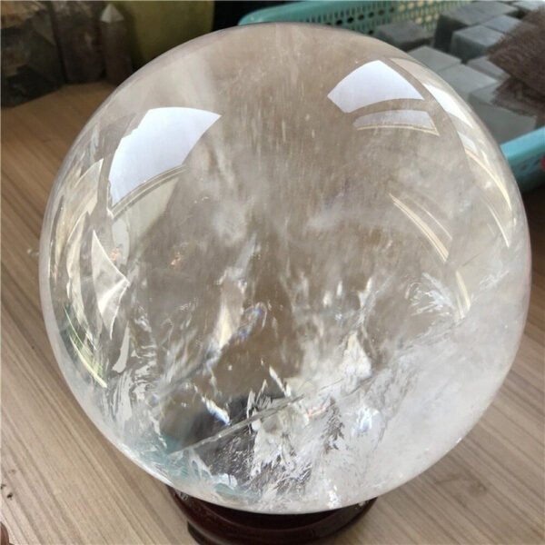 Natural Rock Polished Clear Quartz Balls White Crystal Sphere Healing