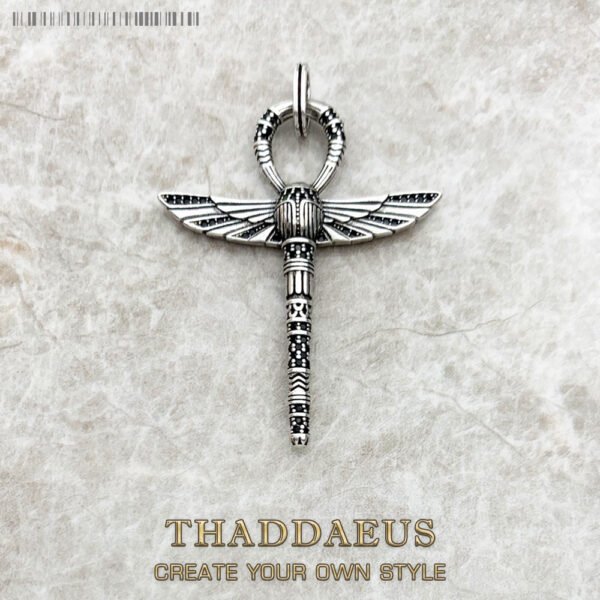 Cross Of Life Ankh With Scarab Fashion Ethnic Jewelry 925 Sterling Silver