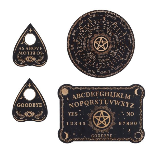 Stars Sun  Moon Black Wooden Spirit Board