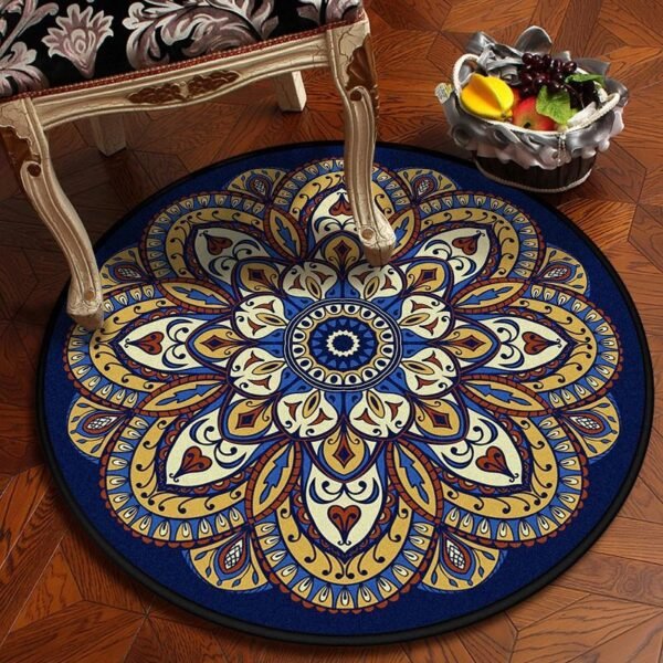 Bedroom Children's Room Home Decor Floor Mats Round Rugs Living Room Mandala Non-Slip Rugs